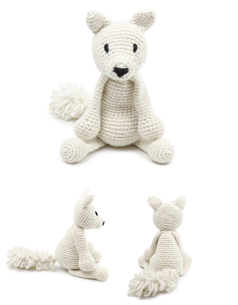 toft ed's animal aurora the arctic fox amigurumi crochet